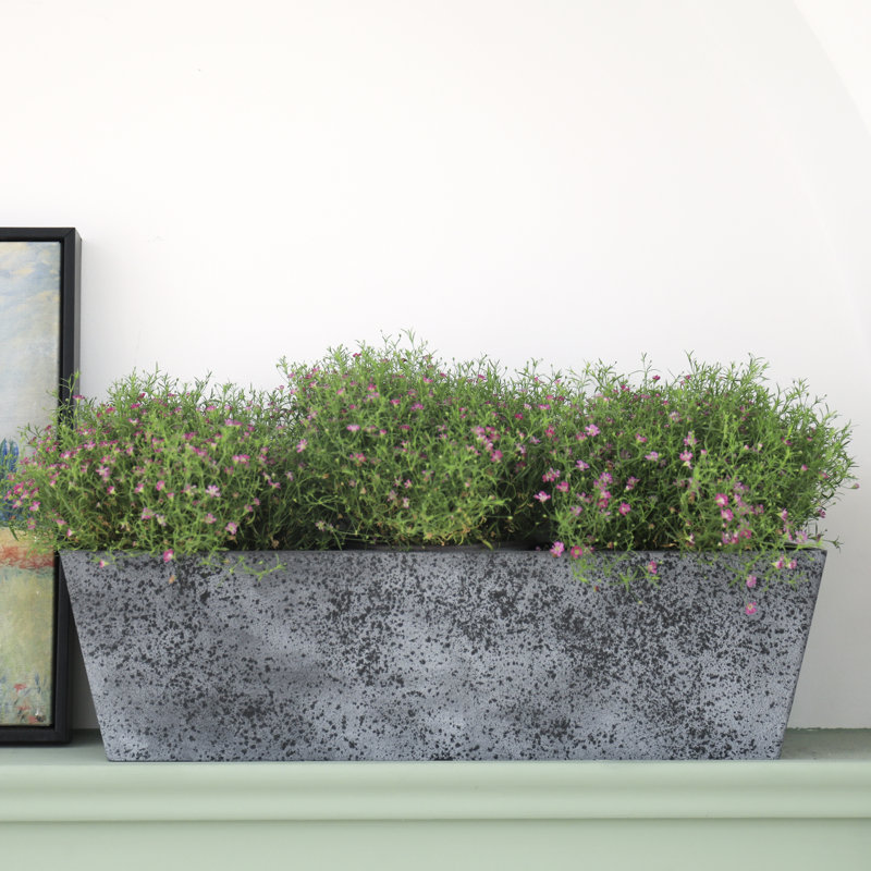 Window Box Planter, Rock Gray