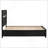 Black Twin Storage Panel Bed