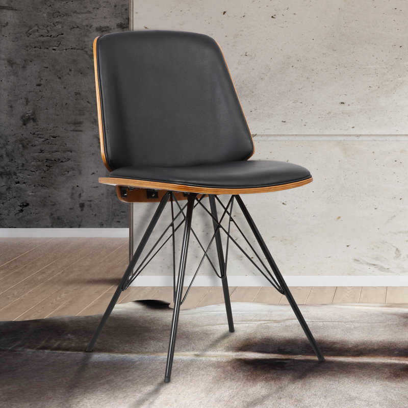 46cm H Upholstered Side Chair, Black