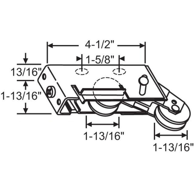 Rouleaux de porte coulissante tandem Fleetwood