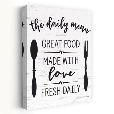 Le menu quotidien - cuisine moderne, cuisine, signe, préparation des aliments, décor rustique, art