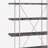 Rustic Grey Herringbone Bookcase with Full-Length Shelf