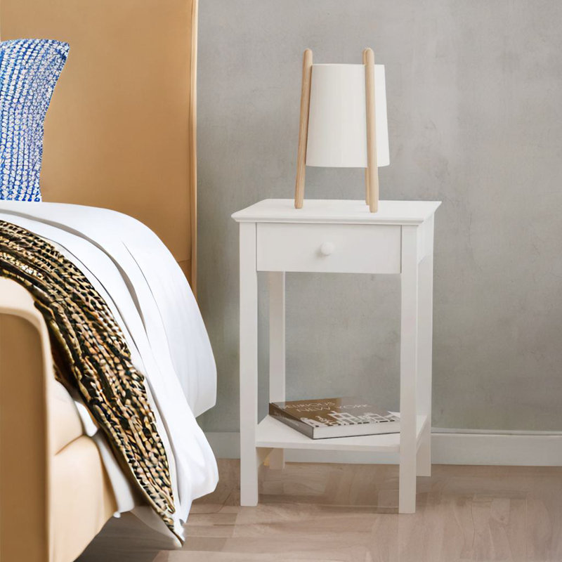 Ankeus 39cm W Manufactured Wood Bedside Table