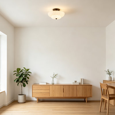 Semi-Flush Mount Ceiling Light - Mid-Century Modern Style