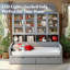 Lit de jour en bois avec armoire en verre et lueur DEL-370949492-370949494