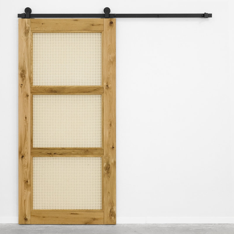 Aloizas Oak with Rattan Barn Door, Natural Oil