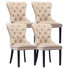 DY-TN1296S-LN-CREAM 20.3'' H Tufted Faux Leather Upholstered Side Chair