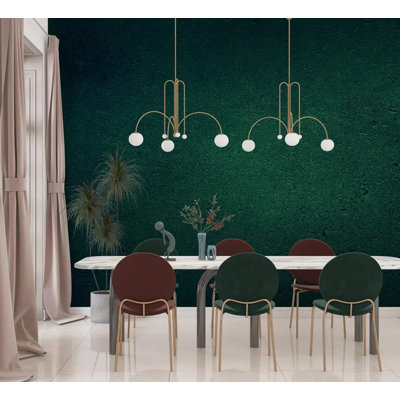 Emerald Green Textured Wall Mural