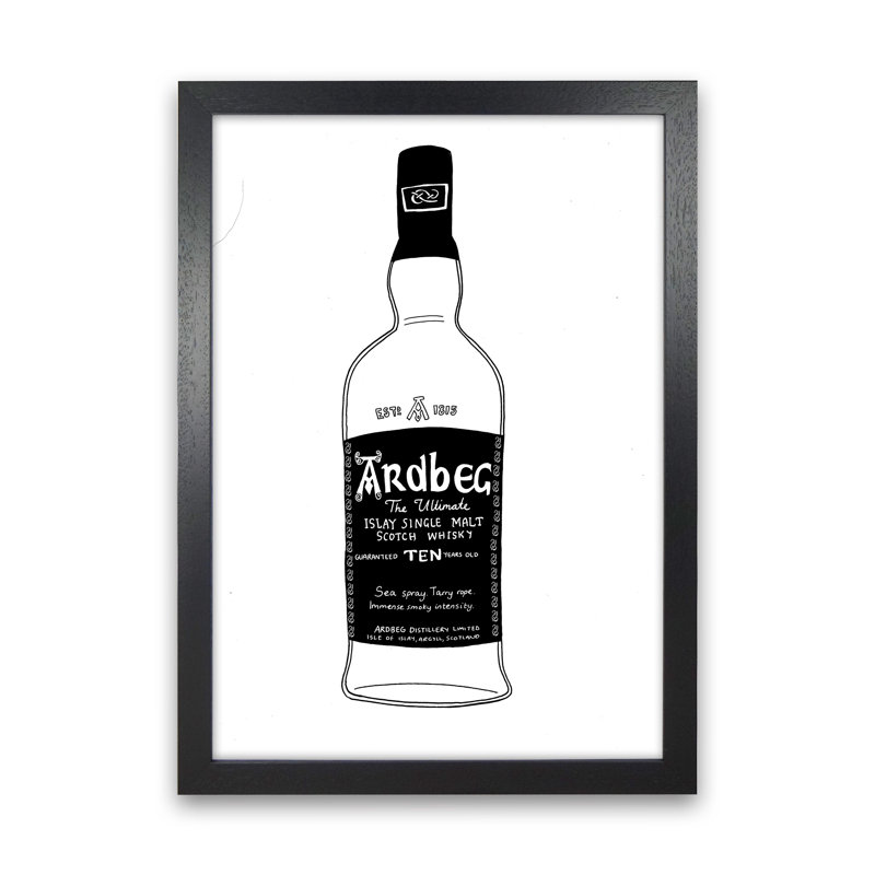 Ardbeg by Carissa Tanton - Print, 88cm H x 64cm W x 3cm D, Black Framed