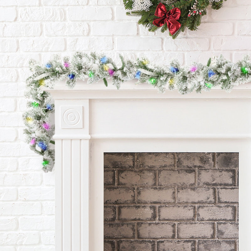 108'' in. Lighted Faux Pine Garland