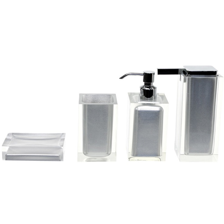 Ensemble d’accessoires de salle de bain 4 pièces Currahee, Argent