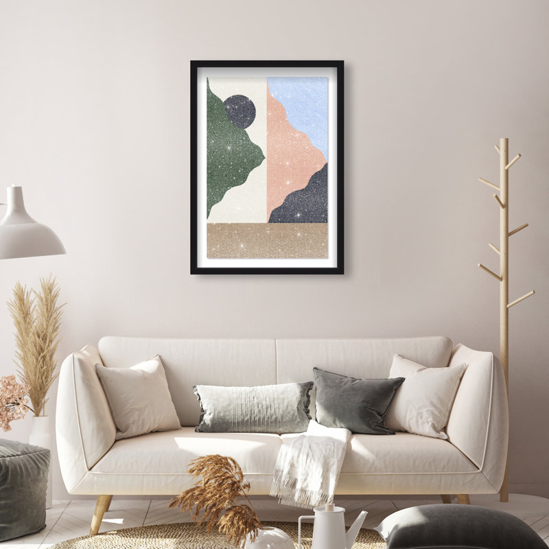 Peaking Mountains Print by Oliver Gal, 21.5"H x 31.5"W, Black Shadowbox