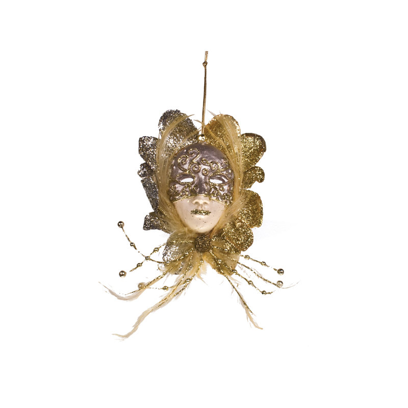 20cm Holiday Shaped Ornament, Platinum/Gold