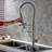 Kitchen Faucet With Pull Down Sprayer Brushed Nickel Stainless Steel Single Handle  Kitchen Sink Faucets