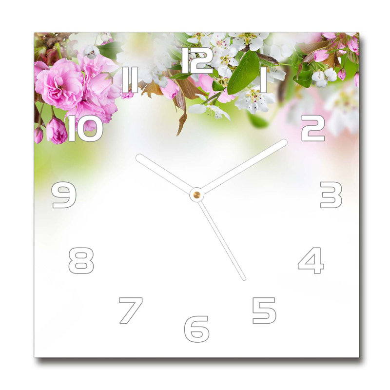 Ikraan Glass Wall Clock, White