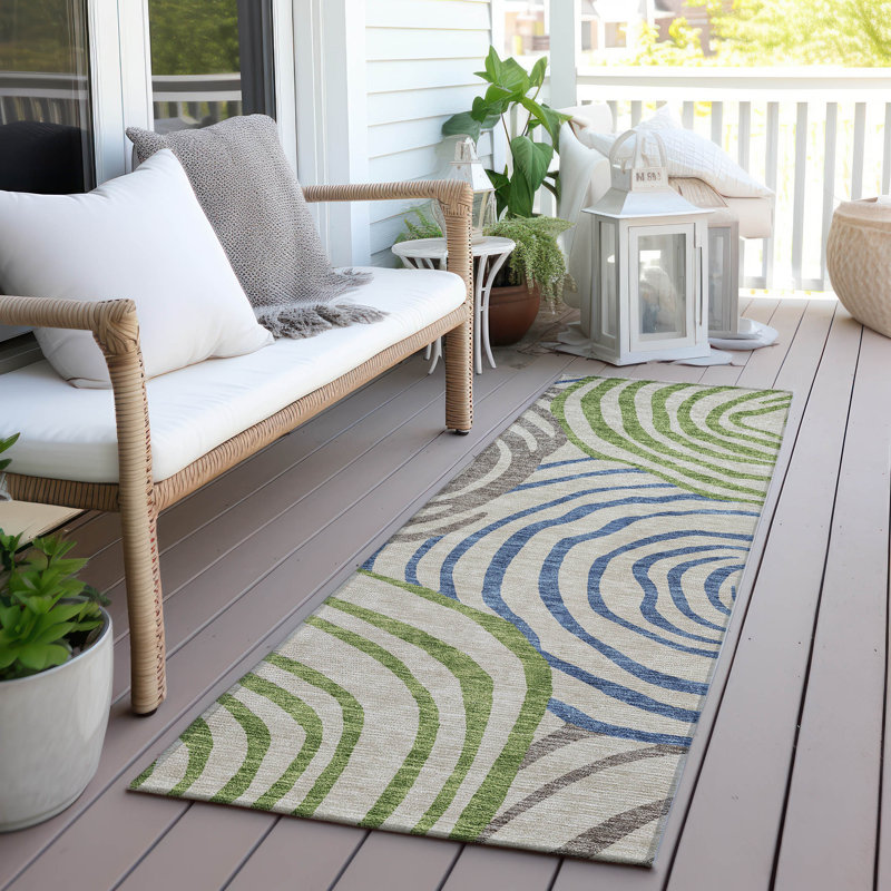 Tapis de porte d'extérieur antidérapant Leis, Tapis de couloir 2 pi 3 po x 7 pi 6 po