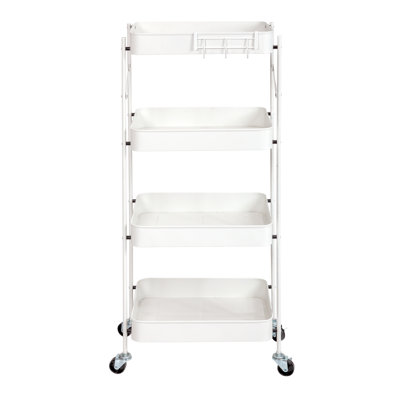Origami 4 Tier Foldable Rolling Cart