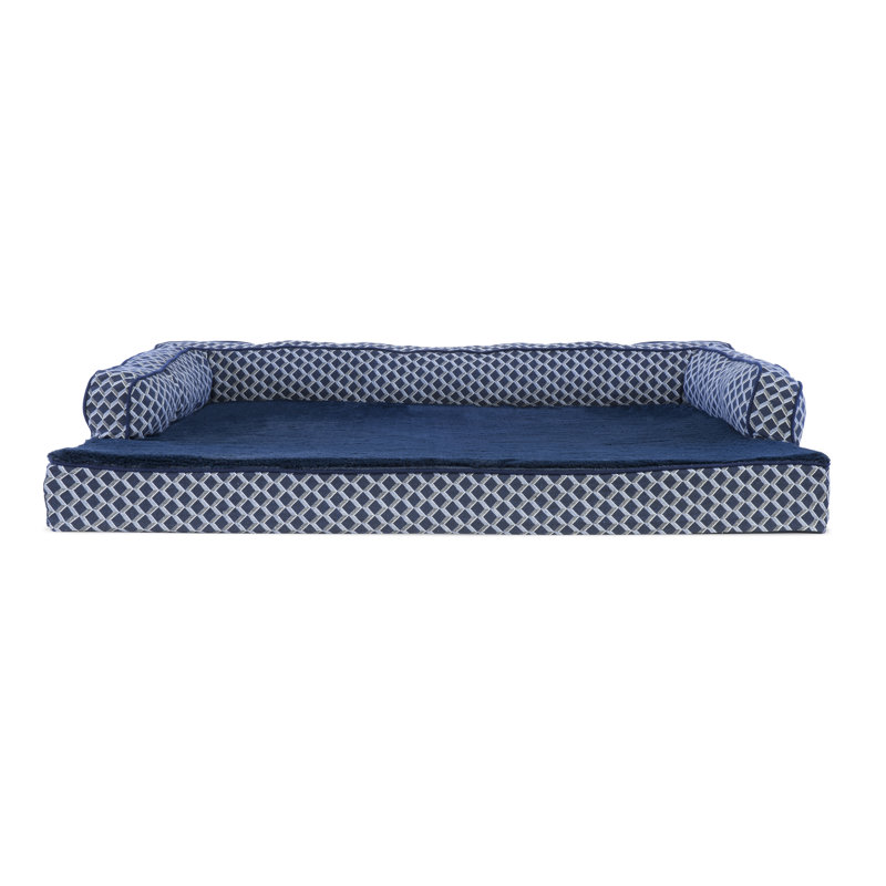 Diamond Blue Orthopedic Foam Comfy Couch Pet Bed, Medium