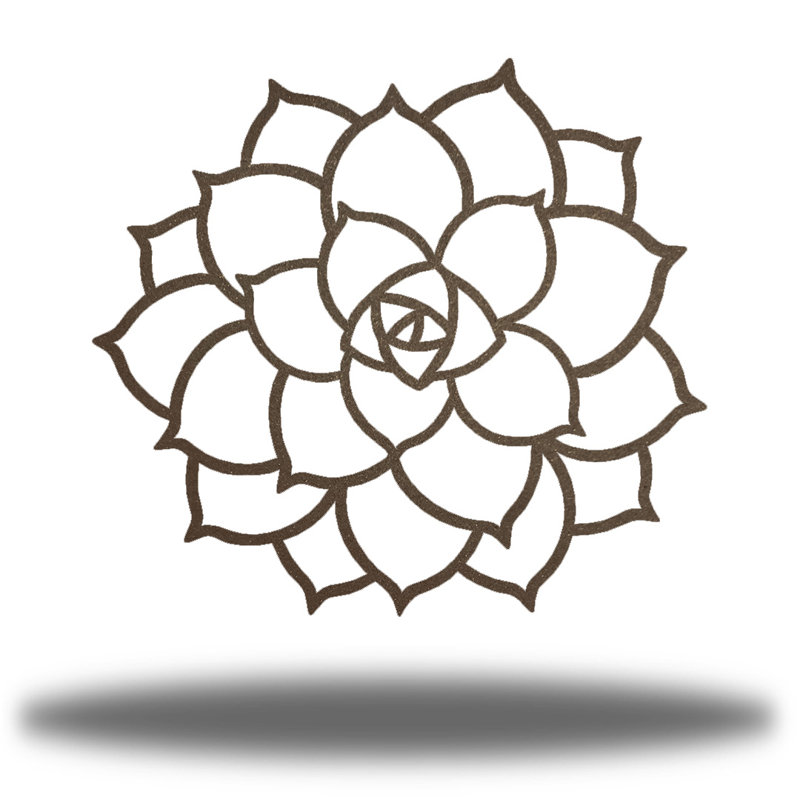 Boho Plants & Flowers Wall Decor on Metal, 30" H x 30" W x 0.06" D, Rust
