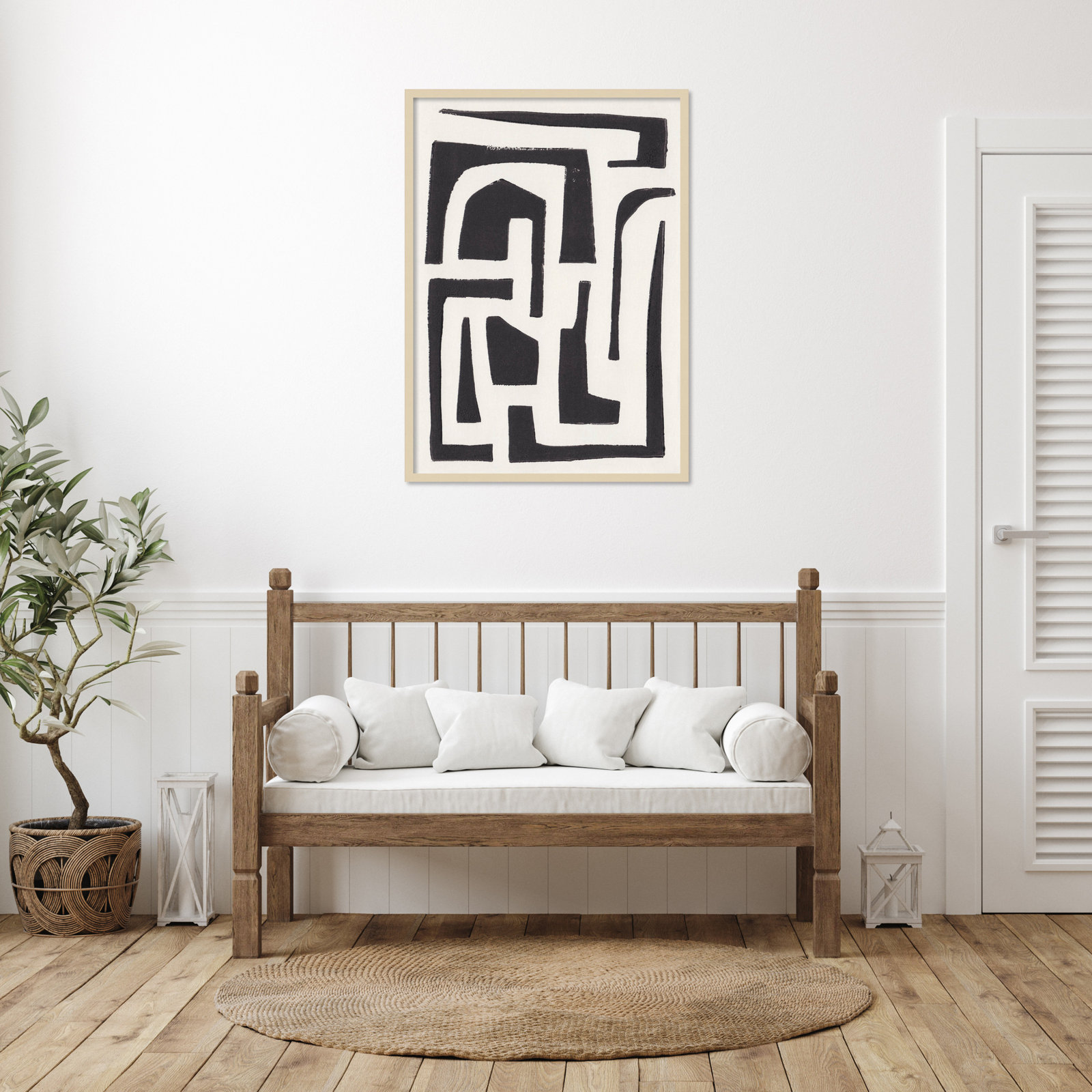 Neighborhood by Alisa Galitsyna, 41" H x 30" W x 1" D, Brown