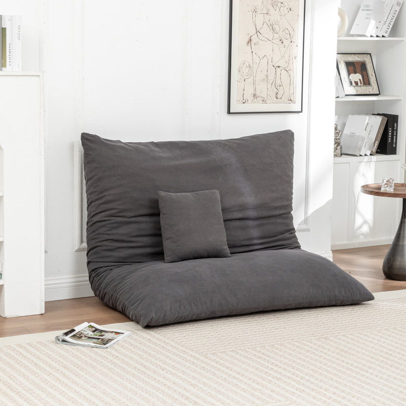 Grey Soft Corduroy Bean Bag Chair, 3 - In 1 Design, Foam Filler, Machine Washable, Suitable For Family Time Game Room Floor With Removable Cover, No Assembly, Great Watching Tv Dormitory
