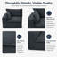 Fauteuil modulaire compact compact de 39 pouces faisant face au bras droit faisant face au vide et configurable pour les petits espaces