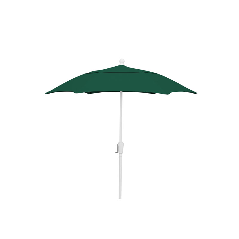 Parasol de marché 7,5 pi Home Patio, Blanc, Vert forêt