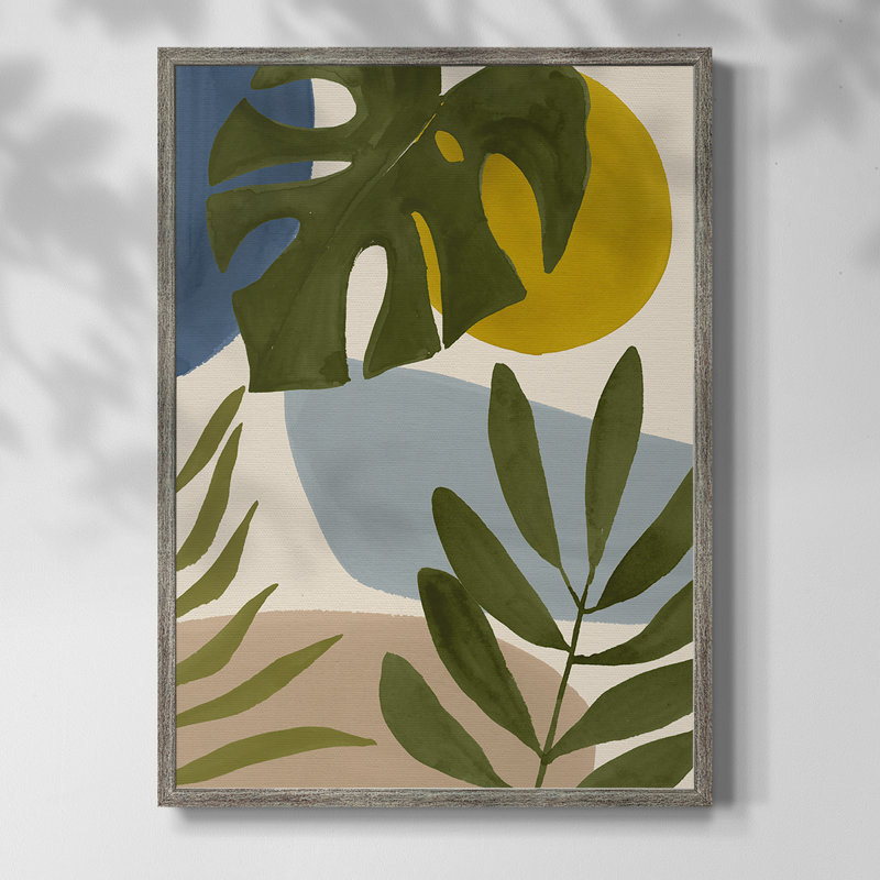 Tropica Tumble I, reproduction encadrée - bois massif, H 11 po x l 9 po