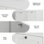 Panier à linge incliné avec panier amovible, panier à linge caché, armoire de rangement pour panier de salle de bain, organisateur de maison autoportant, blanc