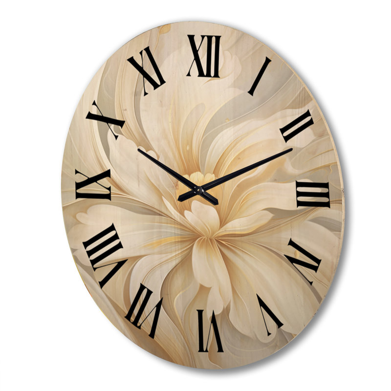 Horloge murale en bois massif Nagma, Très grand