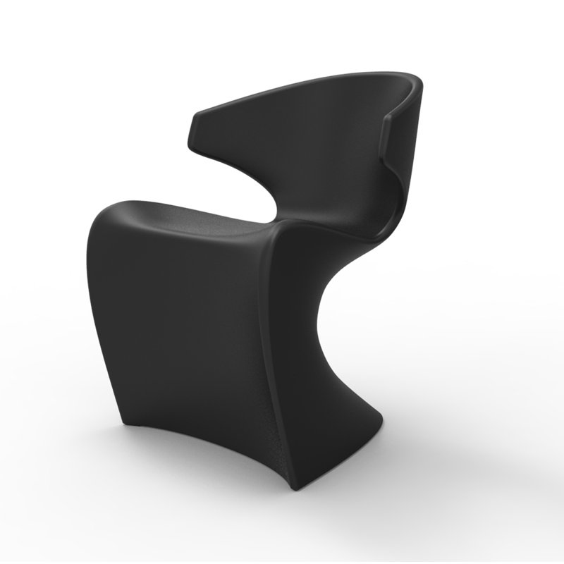 Wing Patio Dining Chair, Black
