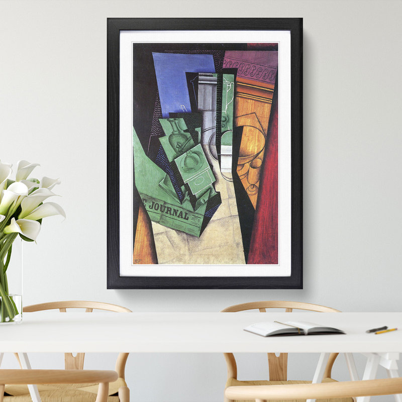 Breakfast by Juan Gris - Picture Frame Graphic Art, 36cm H x 27cm W x 2cm D, Black