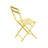 3 Piece Foldable Patio Bistro , Yellow. Metal Frame, And Rust-. Space For Outdoor Living Areas, Bistros, Balconies. Easy Setup Yellow 3 - Chairs Square Table, Pool Areas