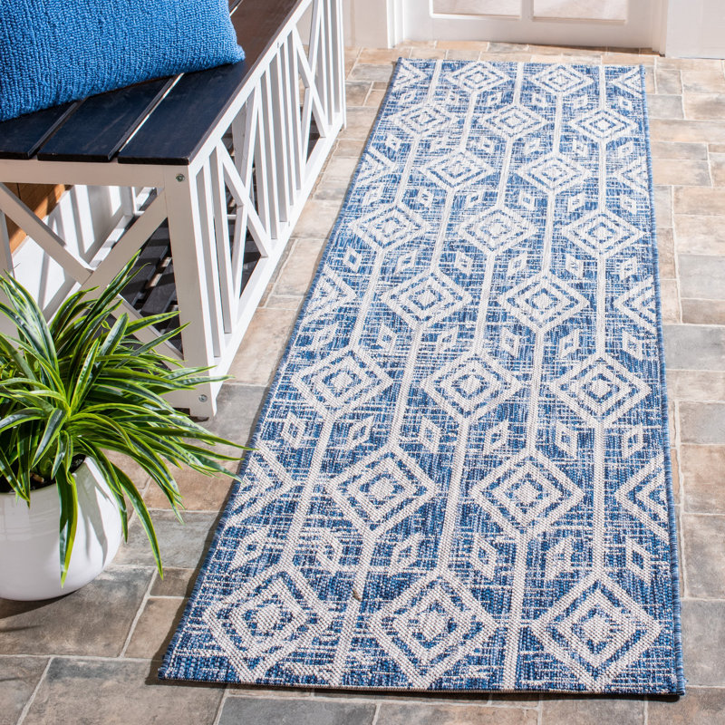 Colwart Performance Ikat Indoor/Outdoor Area Rug, Runner 2'3" X 8'