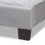 Lit-bateau tapissier, grand lit Exmore, velours gris l 64,20 po x L 83,30 po x H 47,00 po Exmore-1304386315-1304413001
