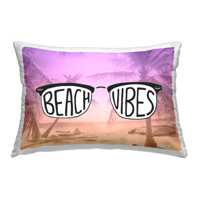 Coussin décoratif imprimé Tropical Beach Vibes par Emily Navas