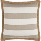 Warrick Striped Linen Throw Pillow