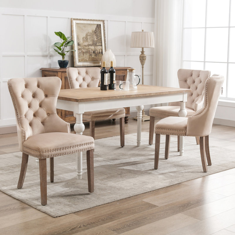 49.5cm H Side Chair in Beige, 4