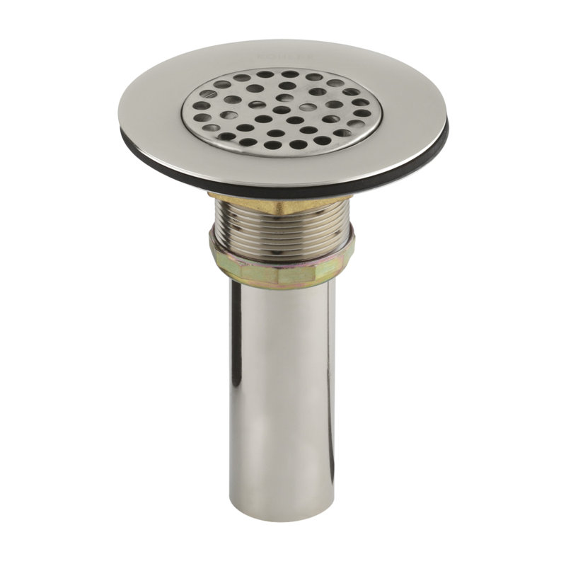 1.5" Grid Kitchen Sink Drain, Vibrant Brushed Nickel