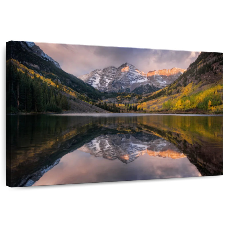 Paysage de montagne Alvord Maroon Bells, H 34 po x l 51 po