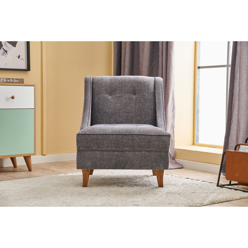 Fauteuil à oreilles, Mélange de polyester gris Nampreet