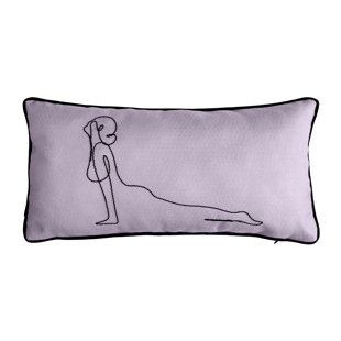  Polyester / Mélange de polyester Housse de coussin lombaire rectangulaire et insert