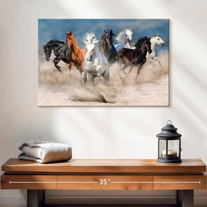 Brampt, chevaux de course, H 16 po x l 24 po