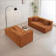Canapé modulaire à méridienne profonde en L capitonné modulaire de 105,5 po | Noyer brun | Mousse, polyester-656837720