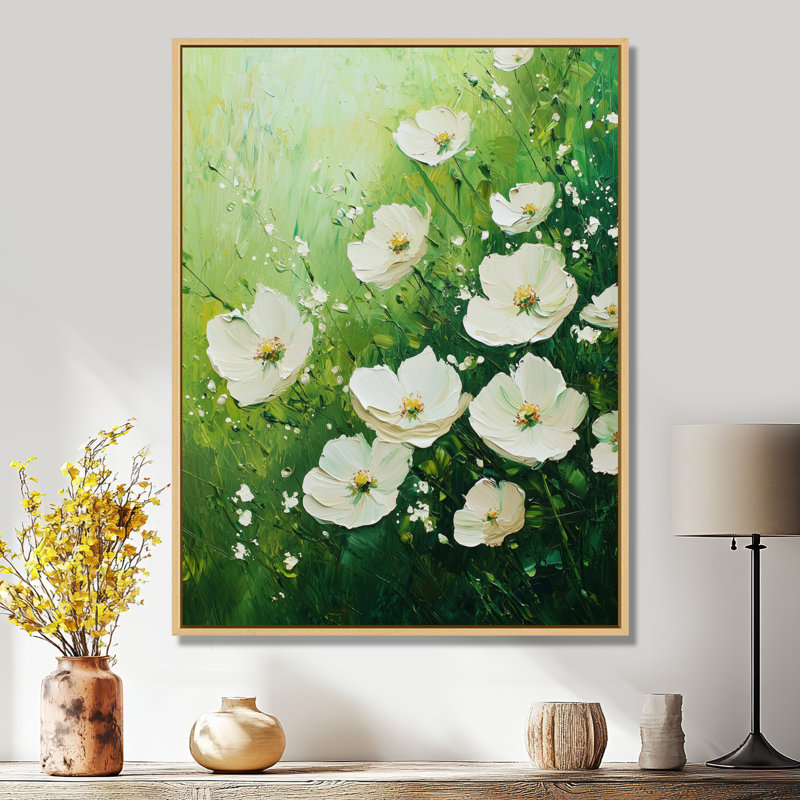 Fleur blanche blanche au printemps Bloom III - Fleurs sauvages, H 40 po x l 30 po, Impression encadrée sans passe-partout
