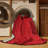 Machine Washable Solid Red Area Rug-1369085236