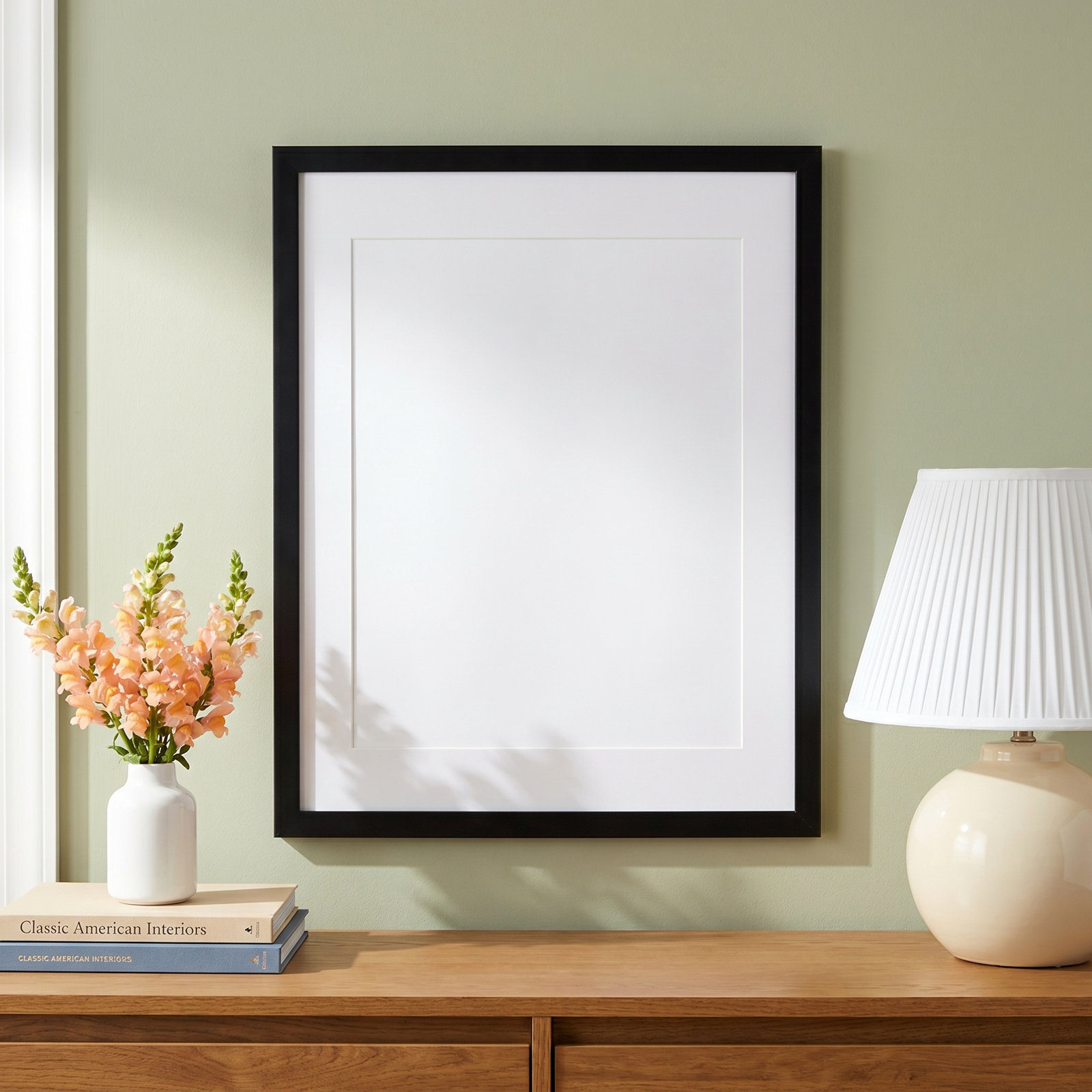 Garden in Dusk Light Print, Black, 25" H x 19" W x 1" D
