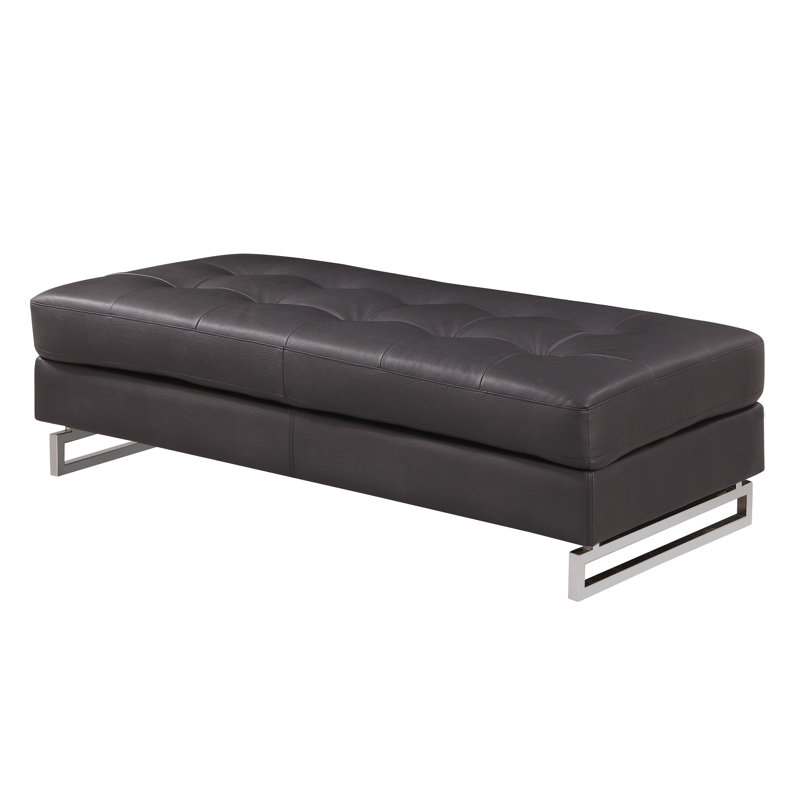 Oversized Brown Leather With Legs And Solid Wood Foundation In - Version