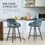 Orduna Bar Stools Set of 2 Velvet-Touch Fabric Counter Height-358060311