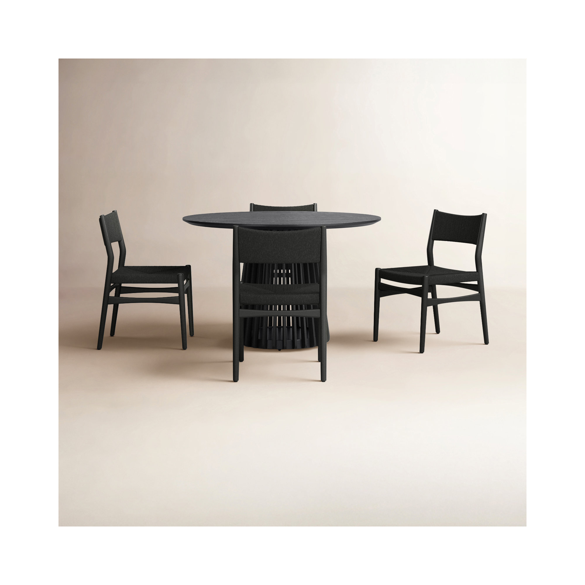 Buffolino 5 - Piece Extendable Dining Set, Black, Black, Black
